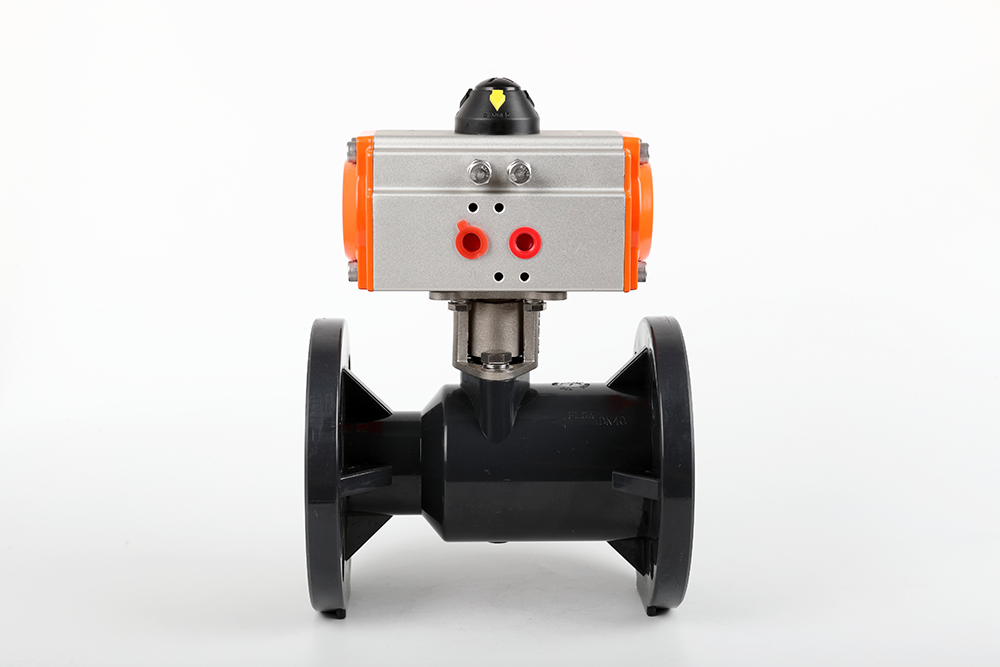 奈曼气动法兰一体球阀